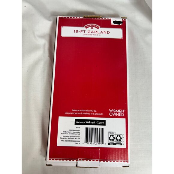 18 Ft Garland Silver Plastic Beaded Decoration String Christmas Tree Decoration - Picture 3 of 4